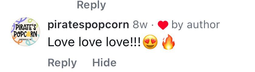 A social media comment from