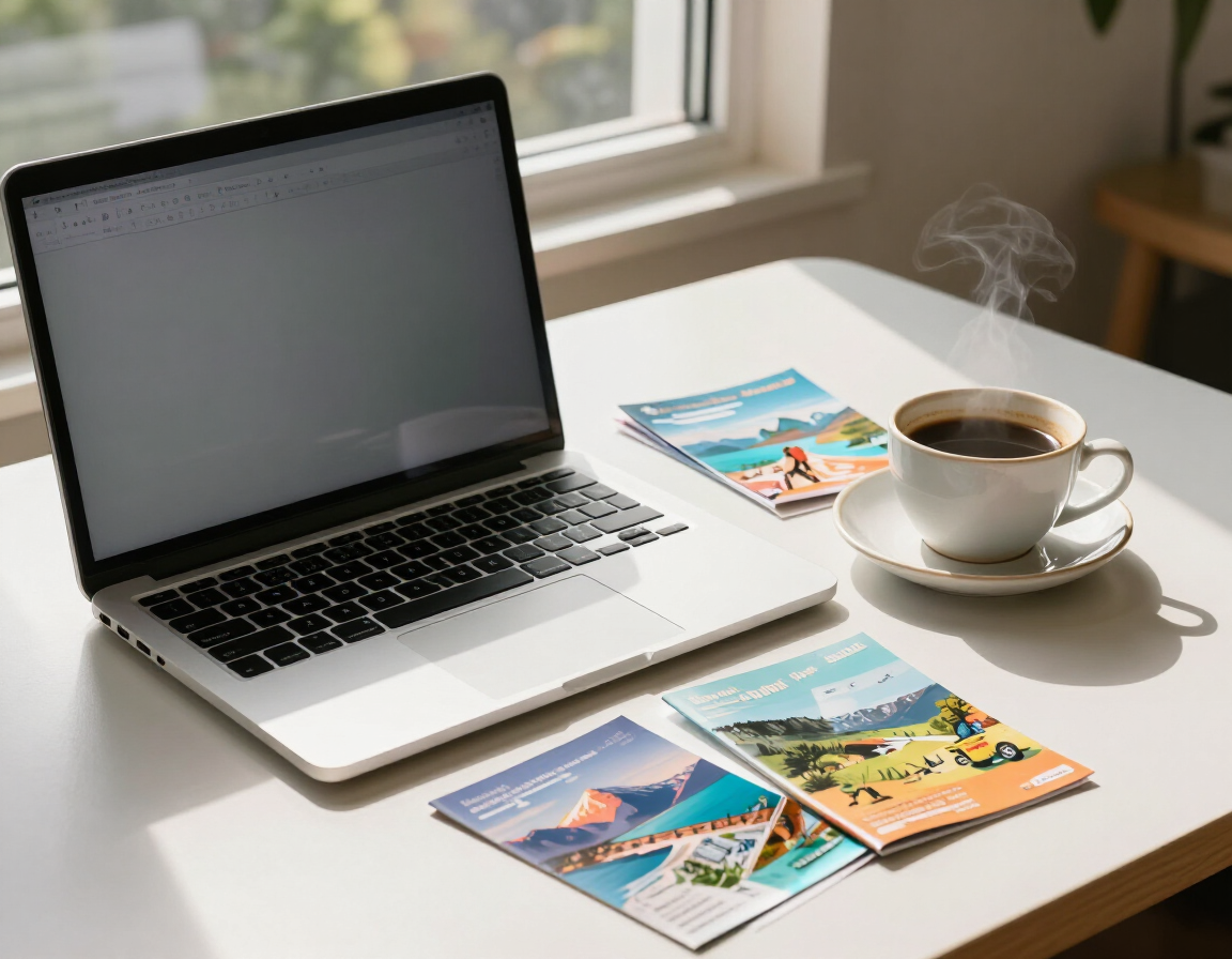 Travel planning session conducted remotely by phone and video call