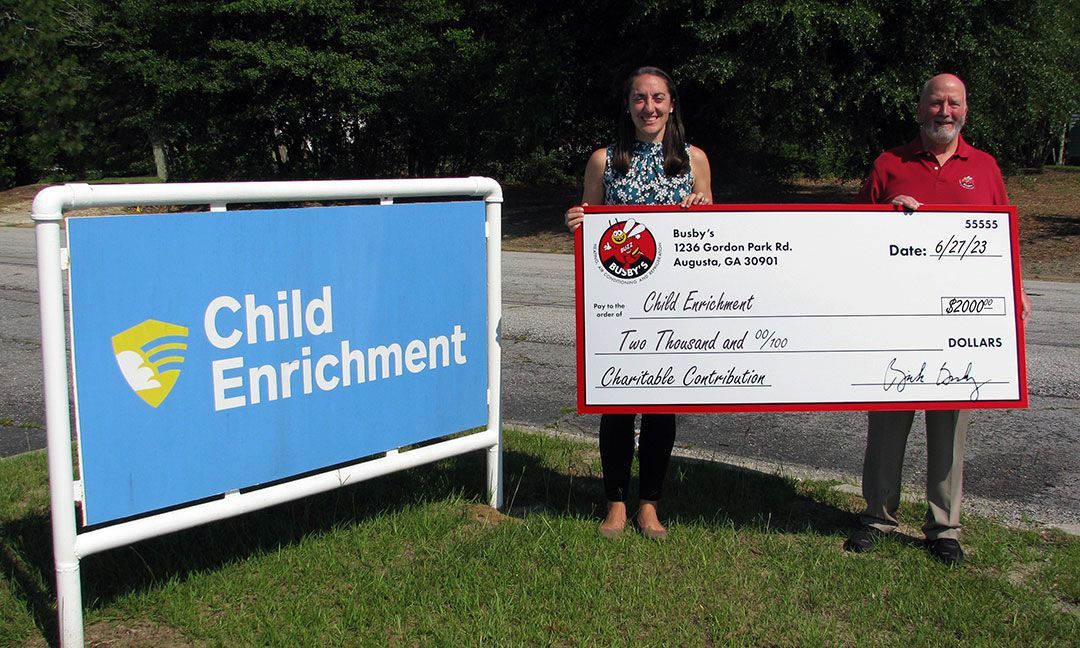 Busby's Donation Check