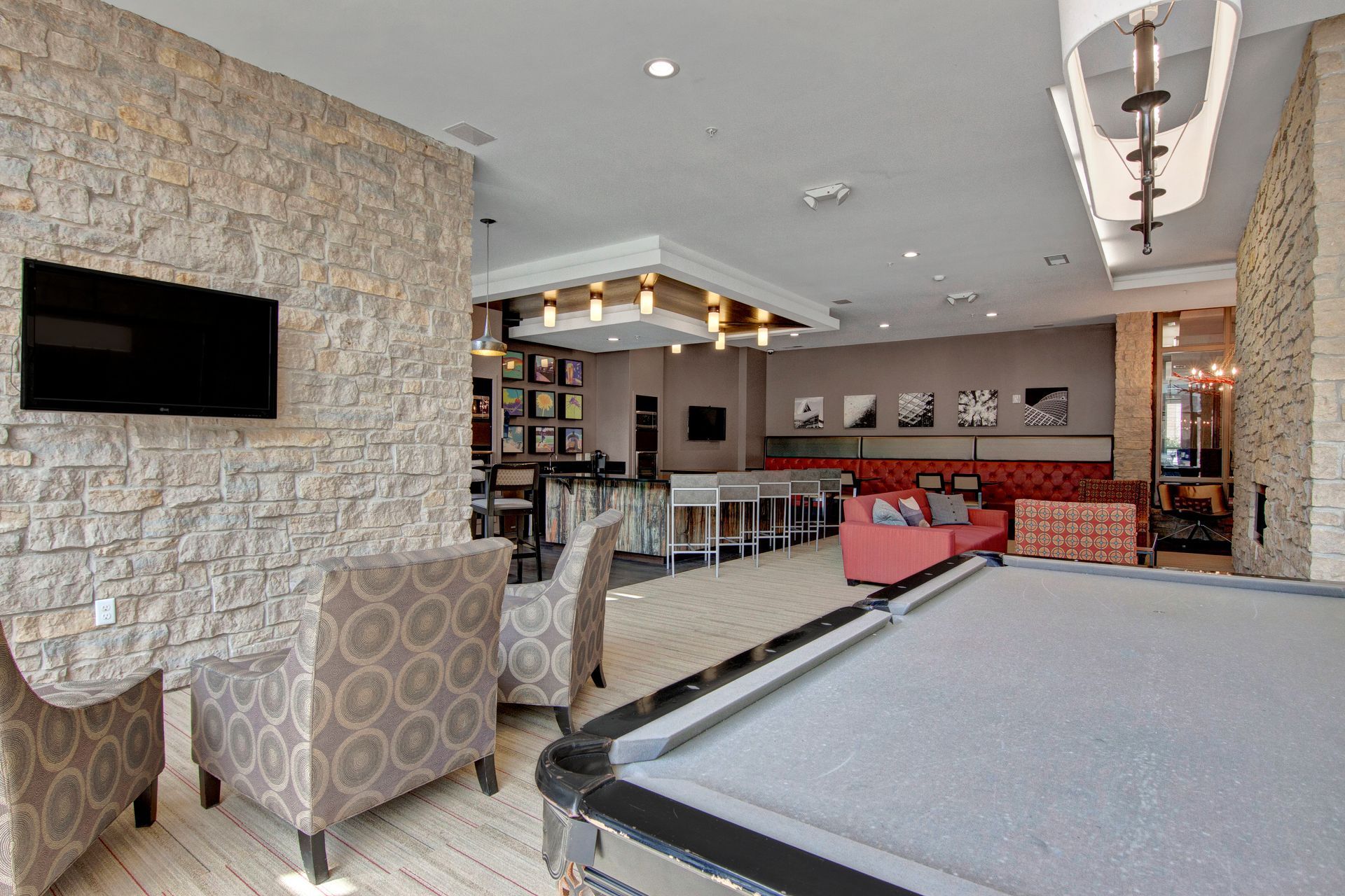 pool table in lobby