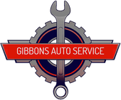 Gibbons auto service logo with a wrench in the middle