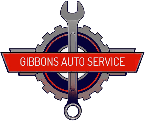 Gibbons auto service logo with a wrench in the middle