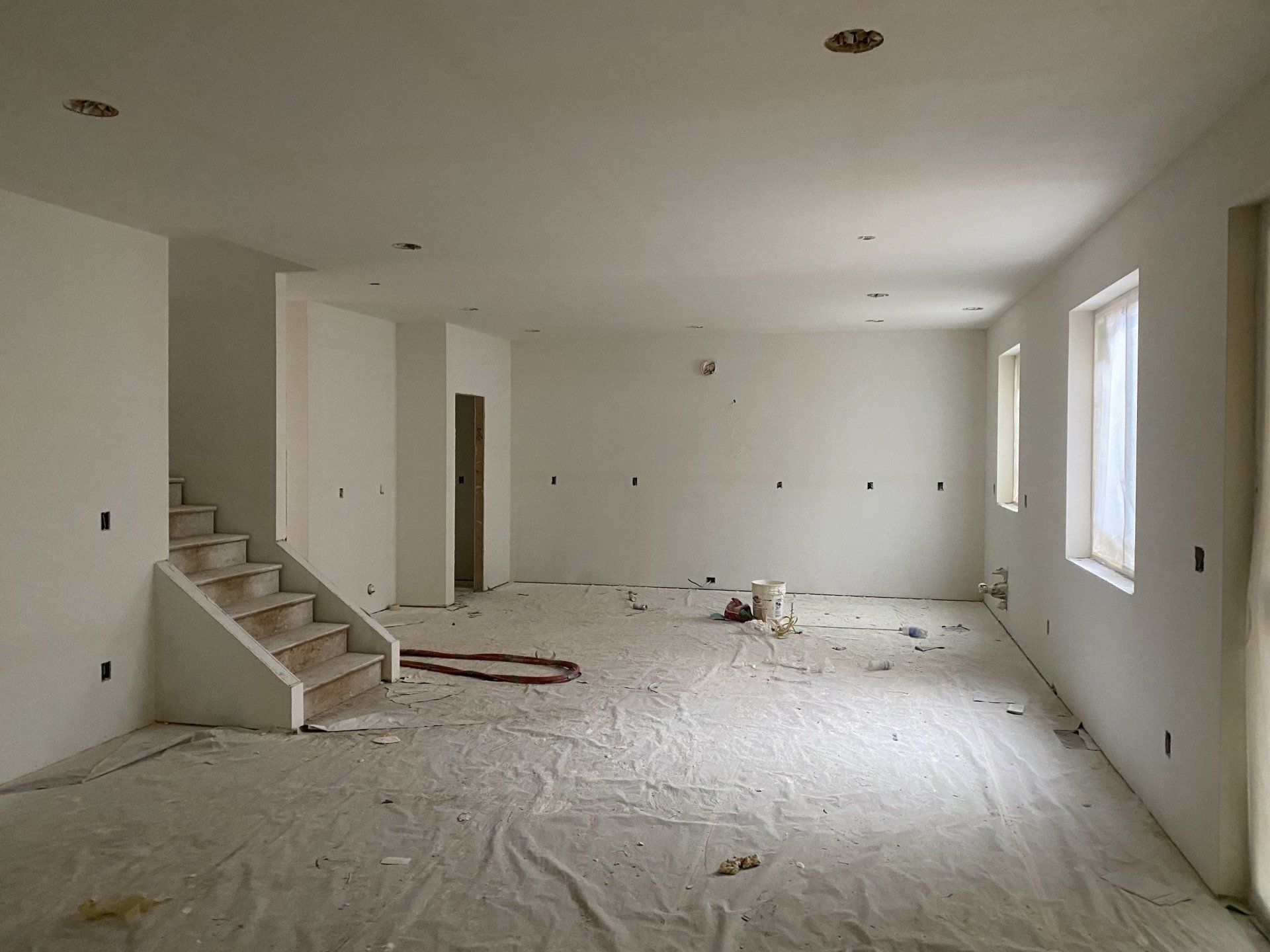 Photo of new drywall