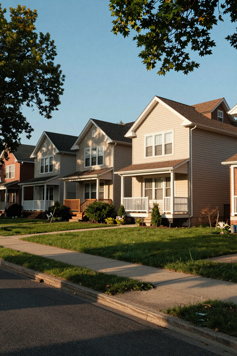 Duplex property exterior in Central Illinois