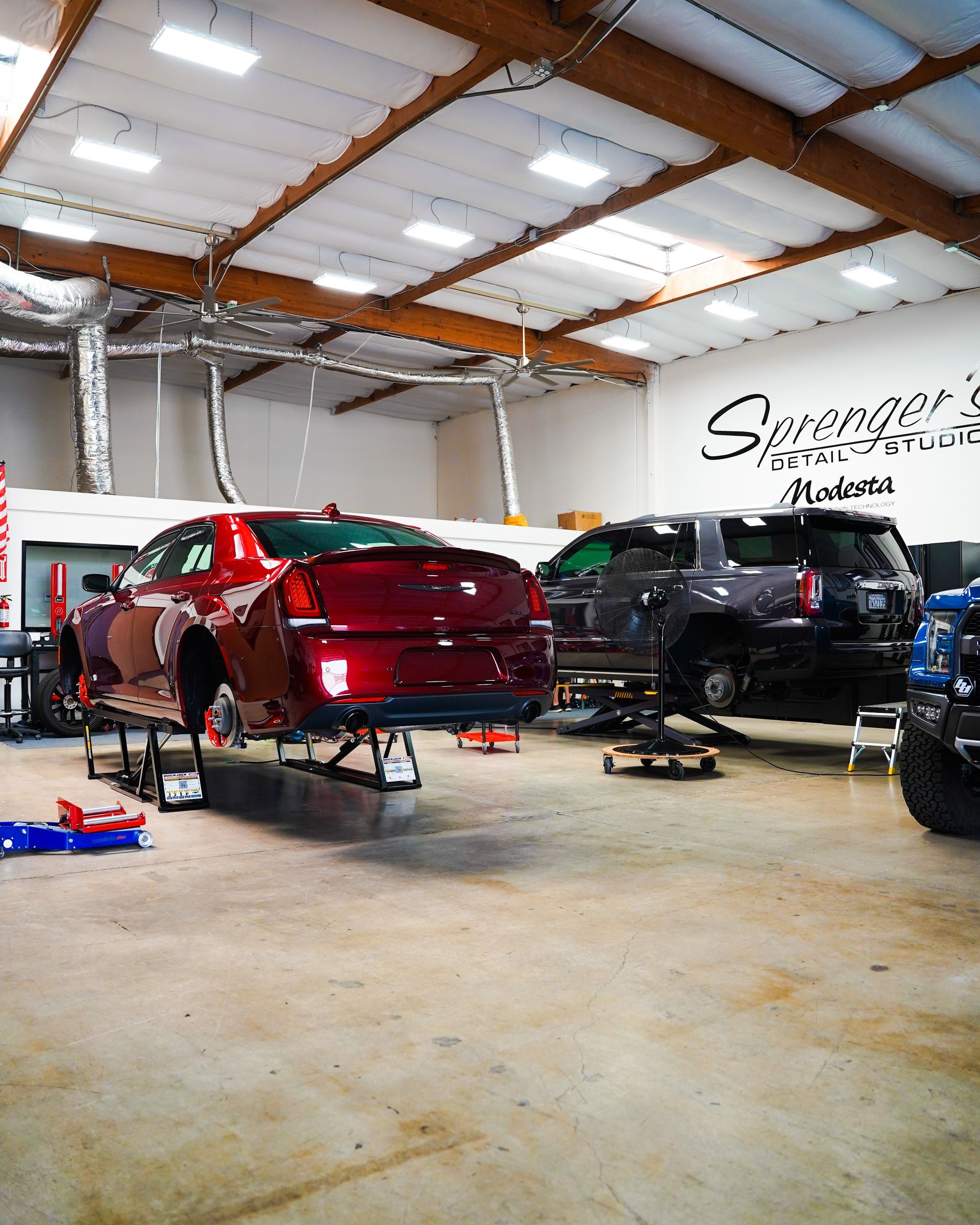 Paint Protection Film Packages for three red cars