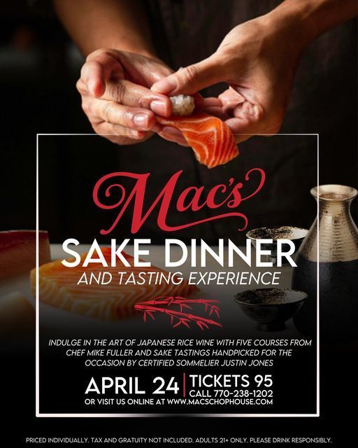 Sake Dinner at Mac's raw bar