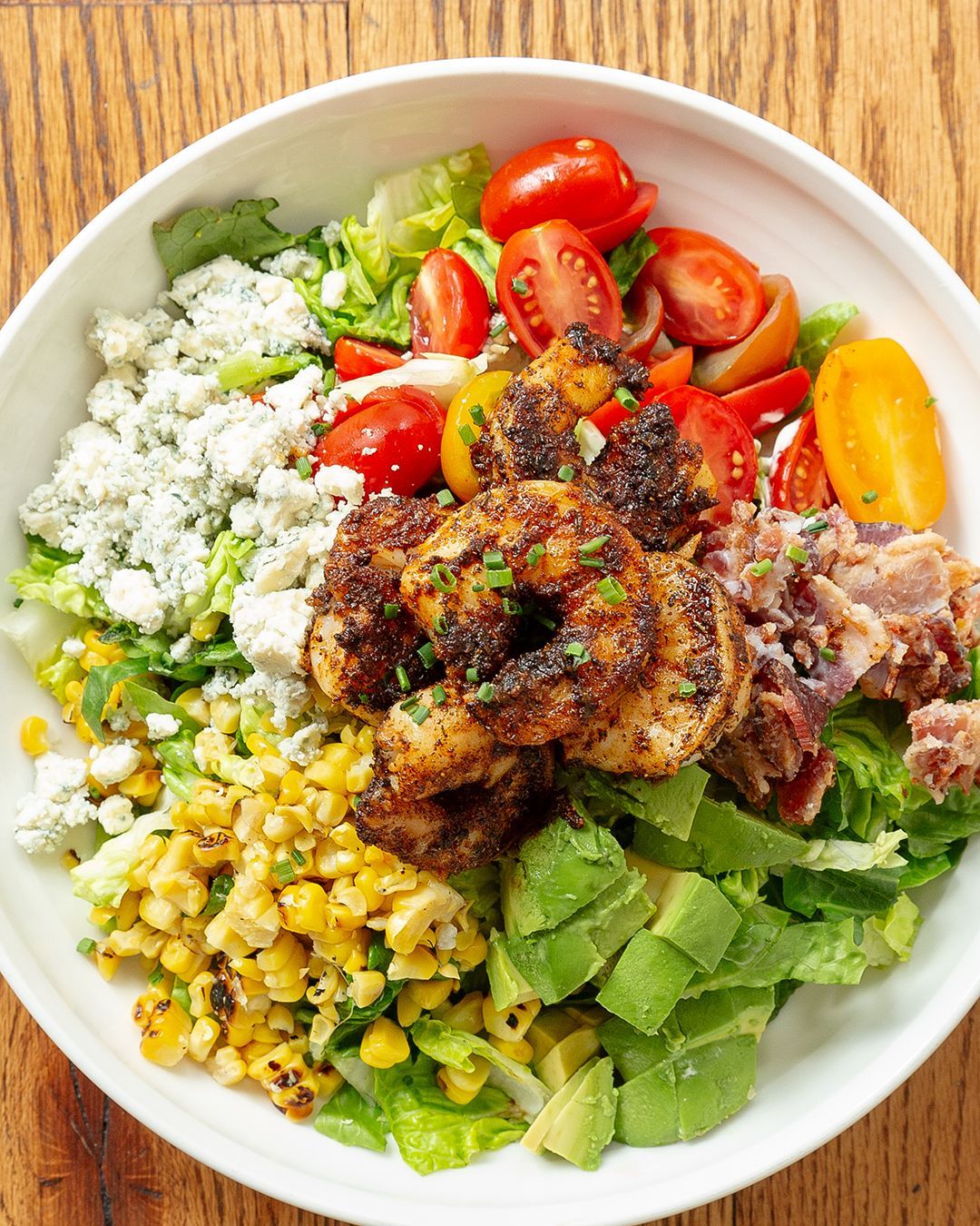 blackened shrimp cobb salad