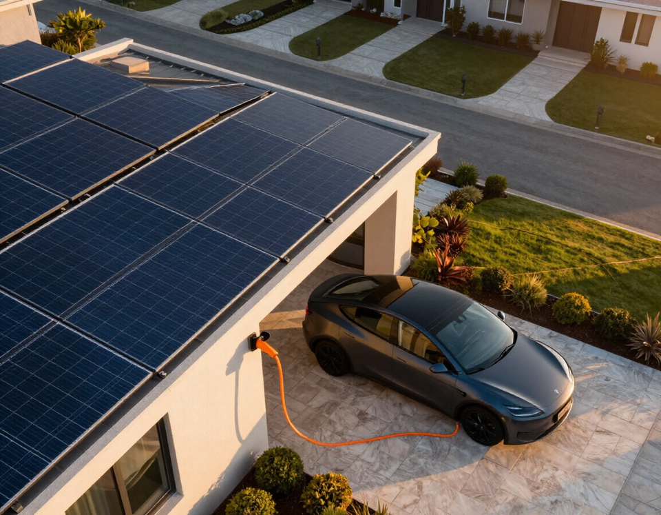 Integrazione pannelli solari e ricarica auto elettrica