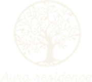 Logo color crema raffigurante un albero stilizzato in un cerchio con la scritta 