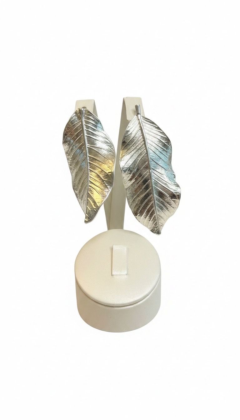 Guava Leaf Earrings. MAX -Silver