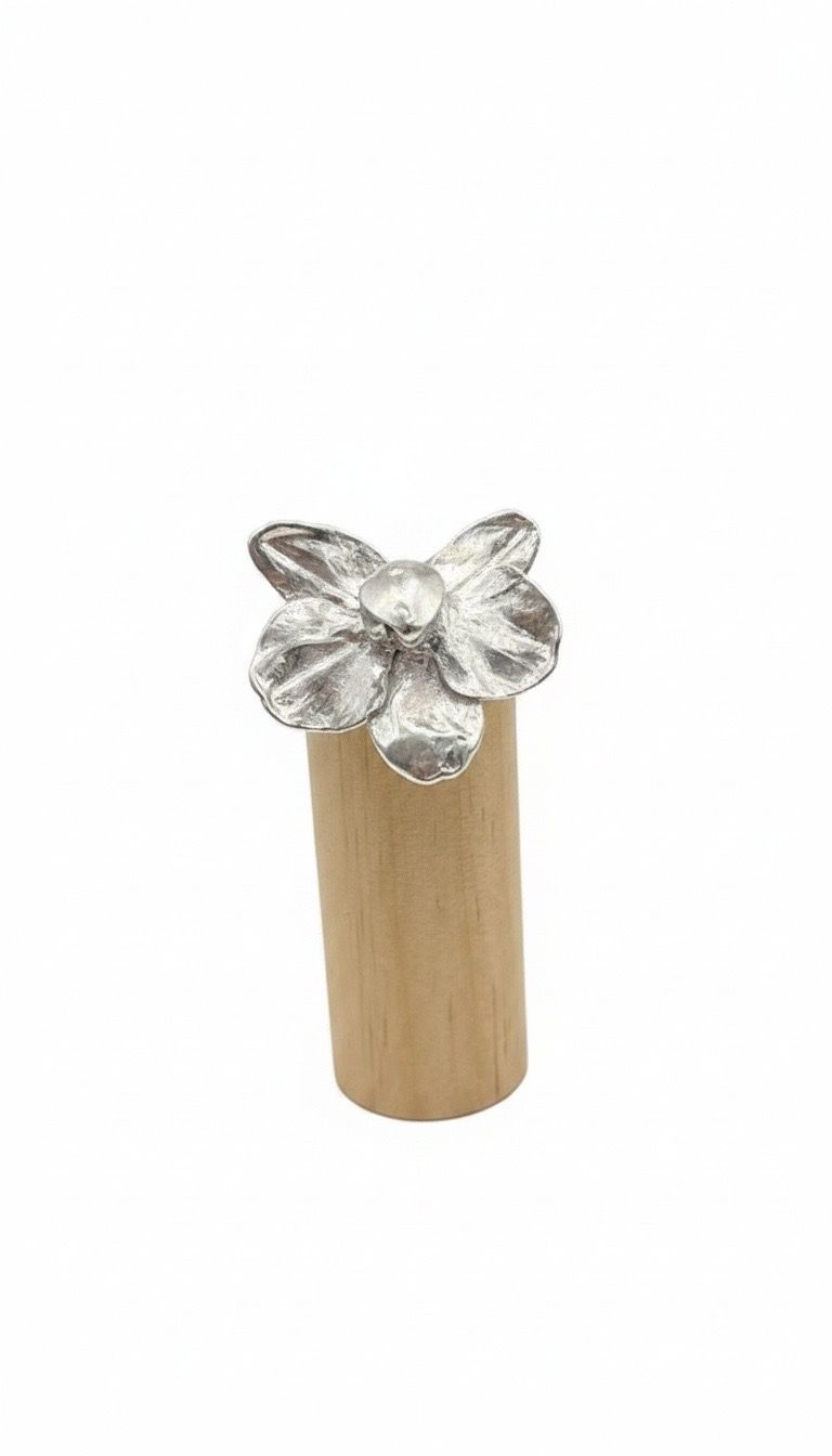 Orchid Phaleanopolis Ring -Silver