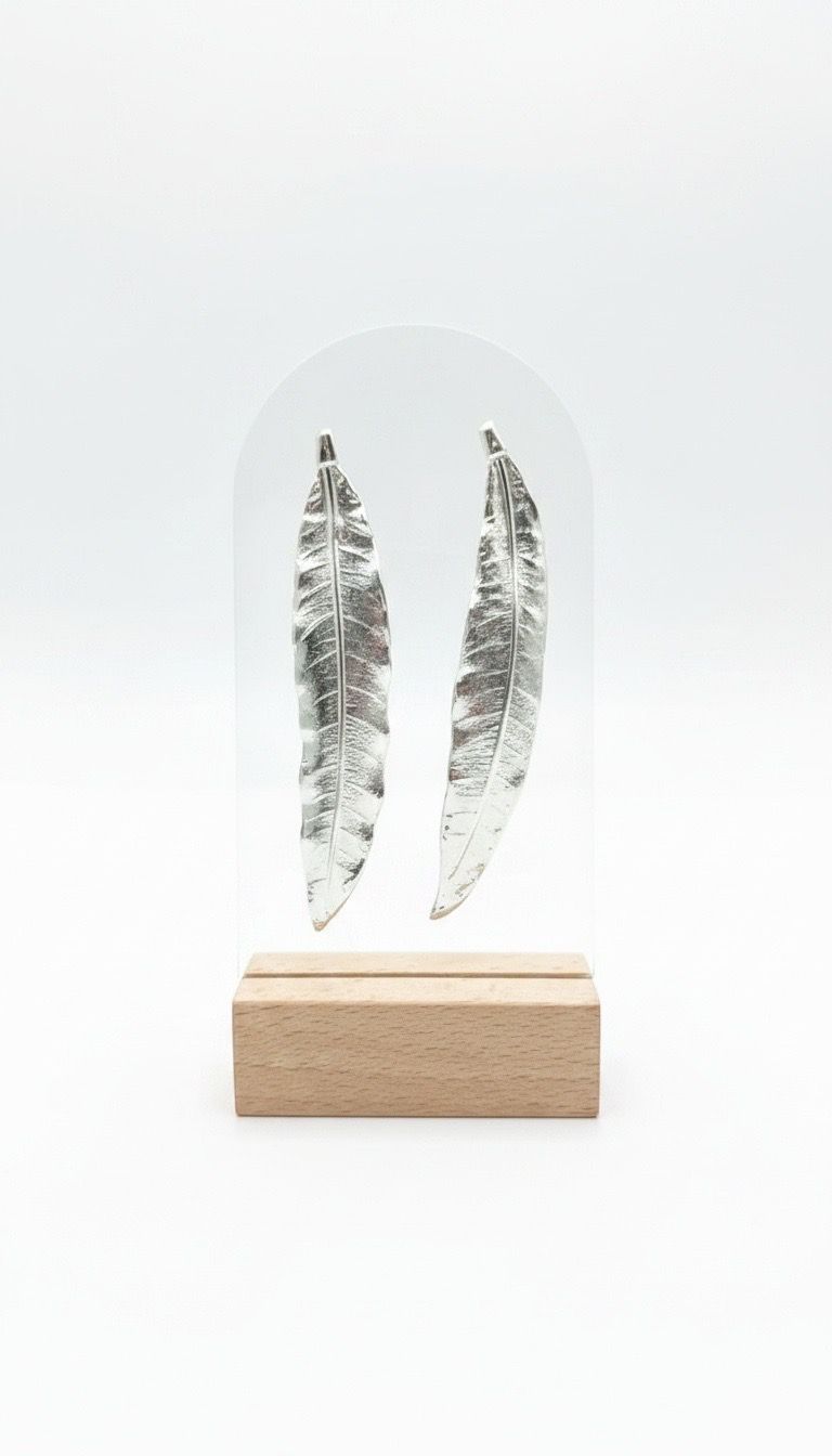 Mango Leaf Earing - Silver