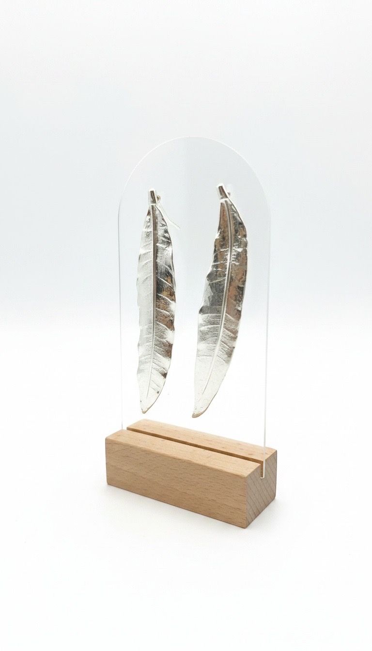 Mango Leaf Earing - Silver
