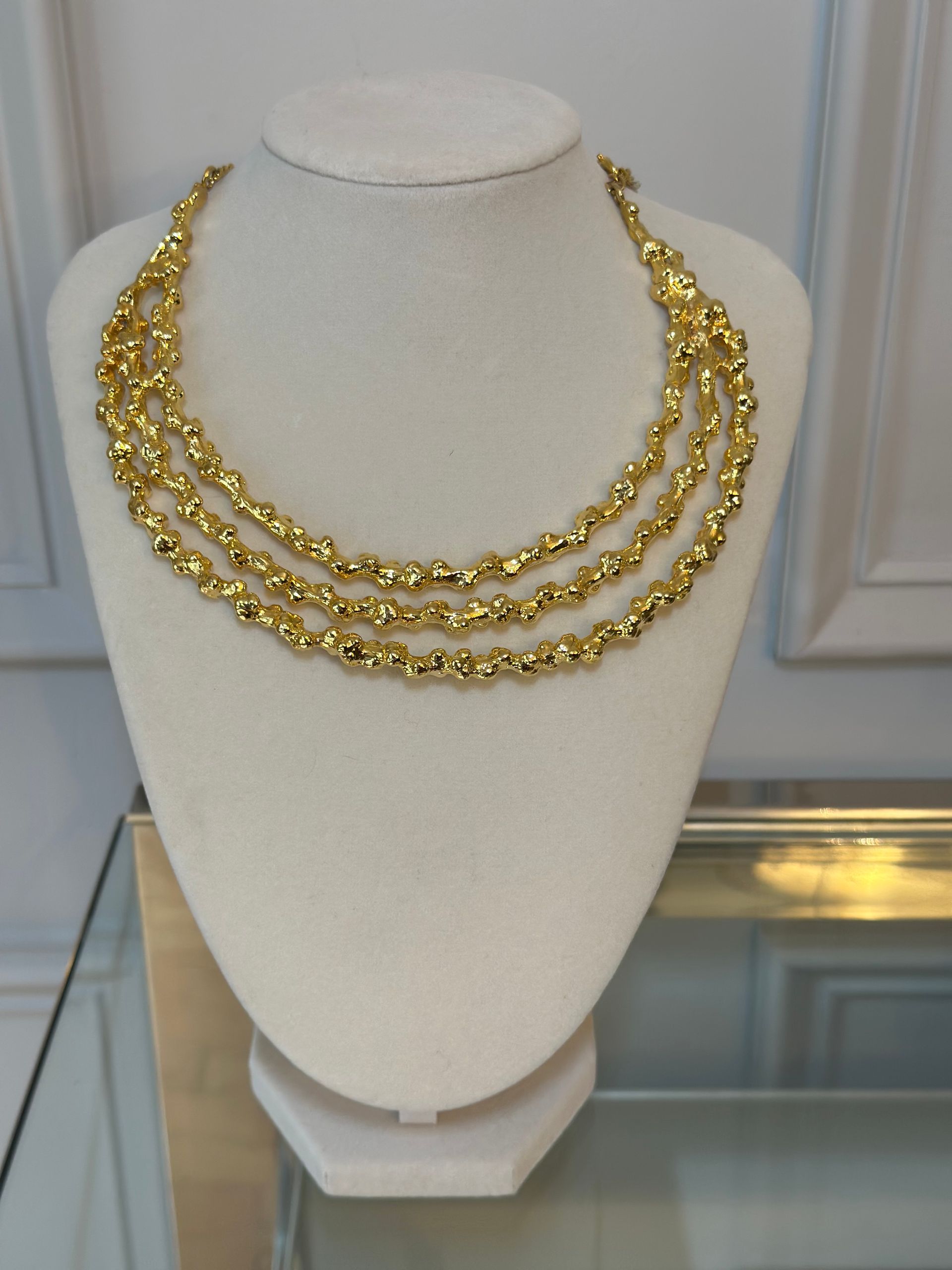 Inflorescência Necklace (3 Arches) - Gold