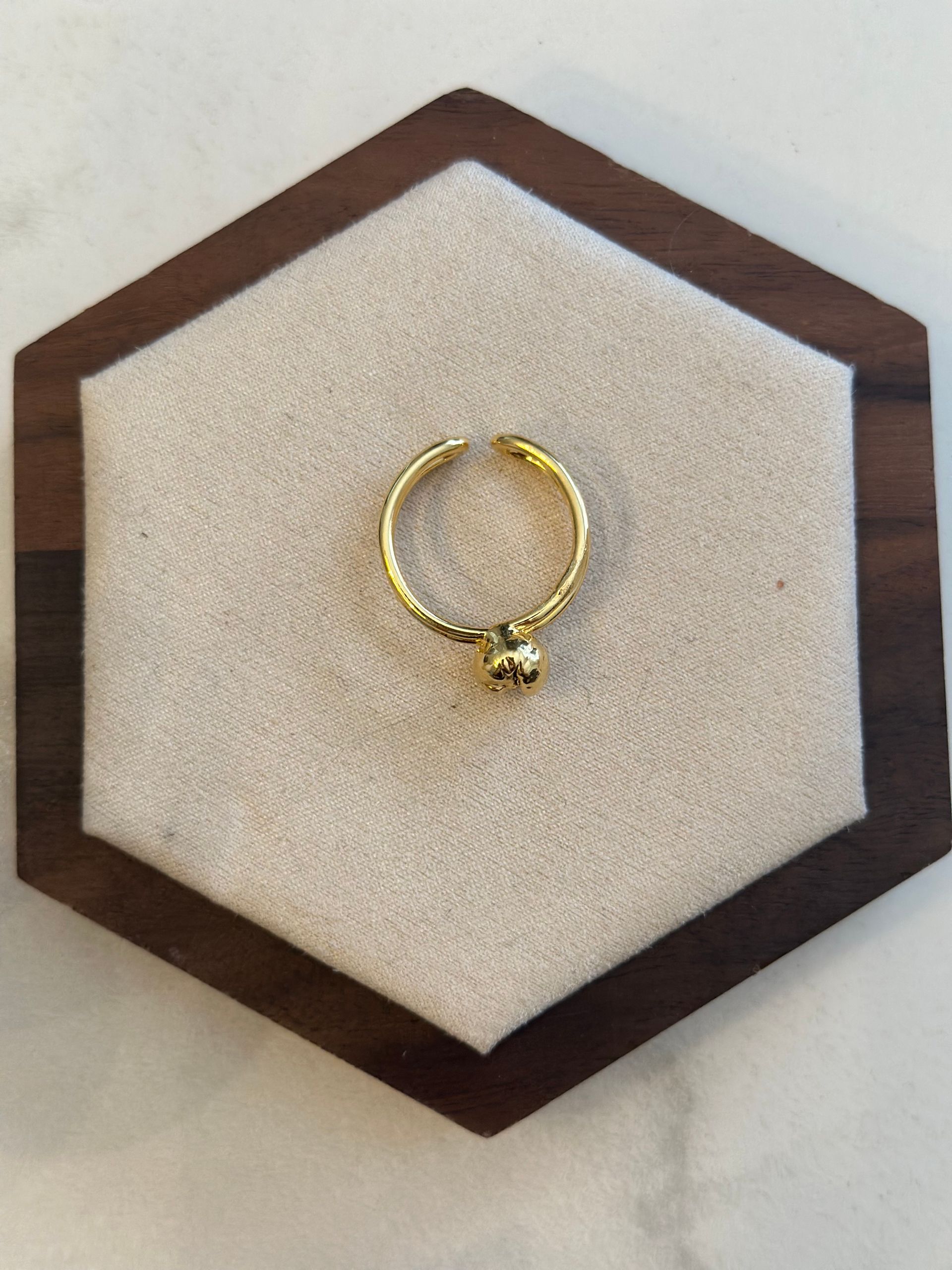 COFFEE BEAN RING - GOLD