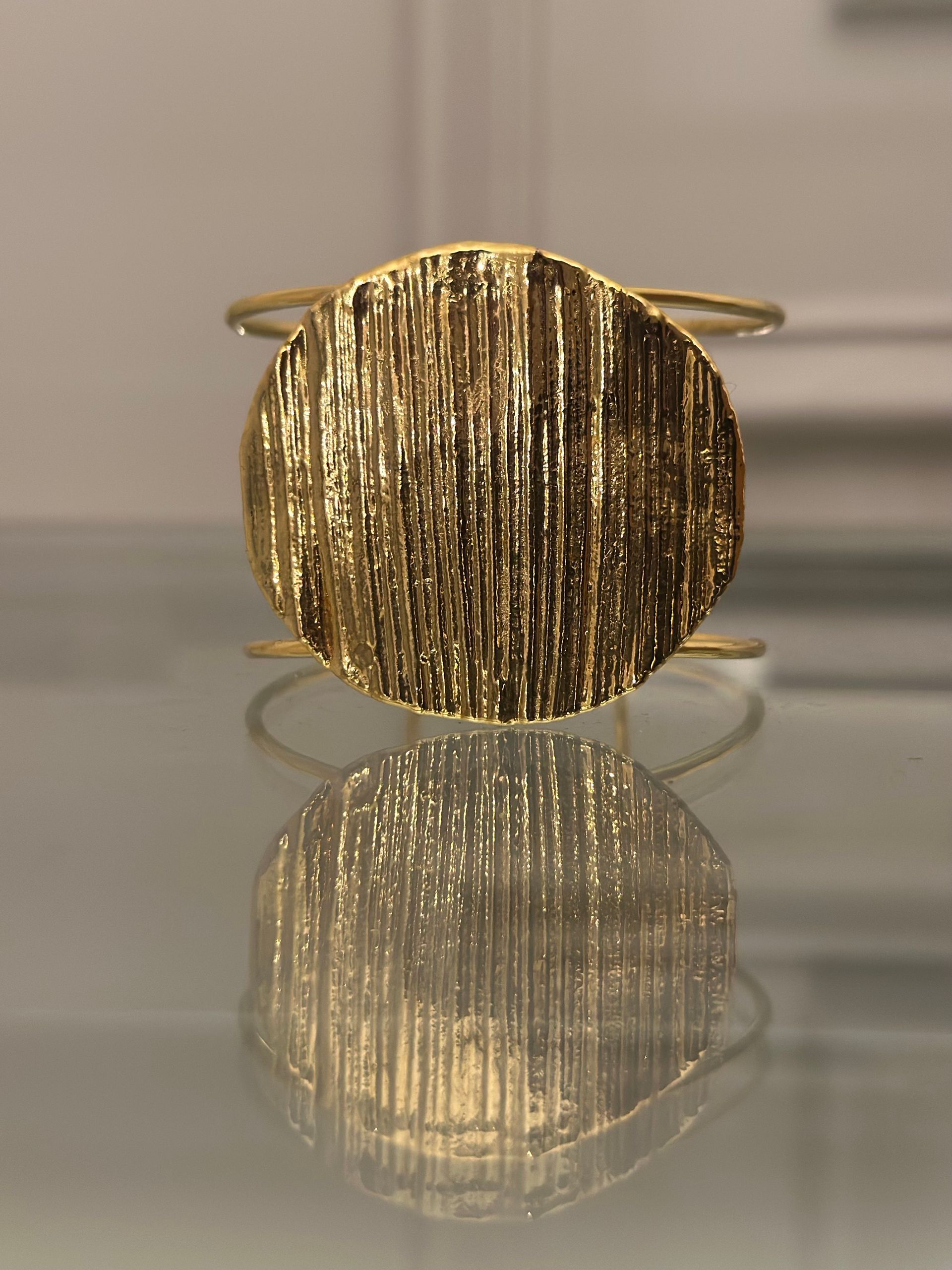 Square Corn Husk Bracelet 18K Gold-Plated · Real Corn Husk · Handcrafted