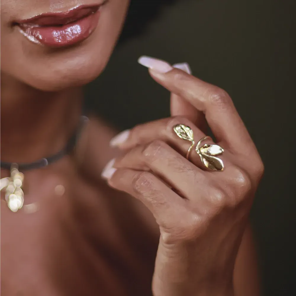 Double Rue Ring -Gold