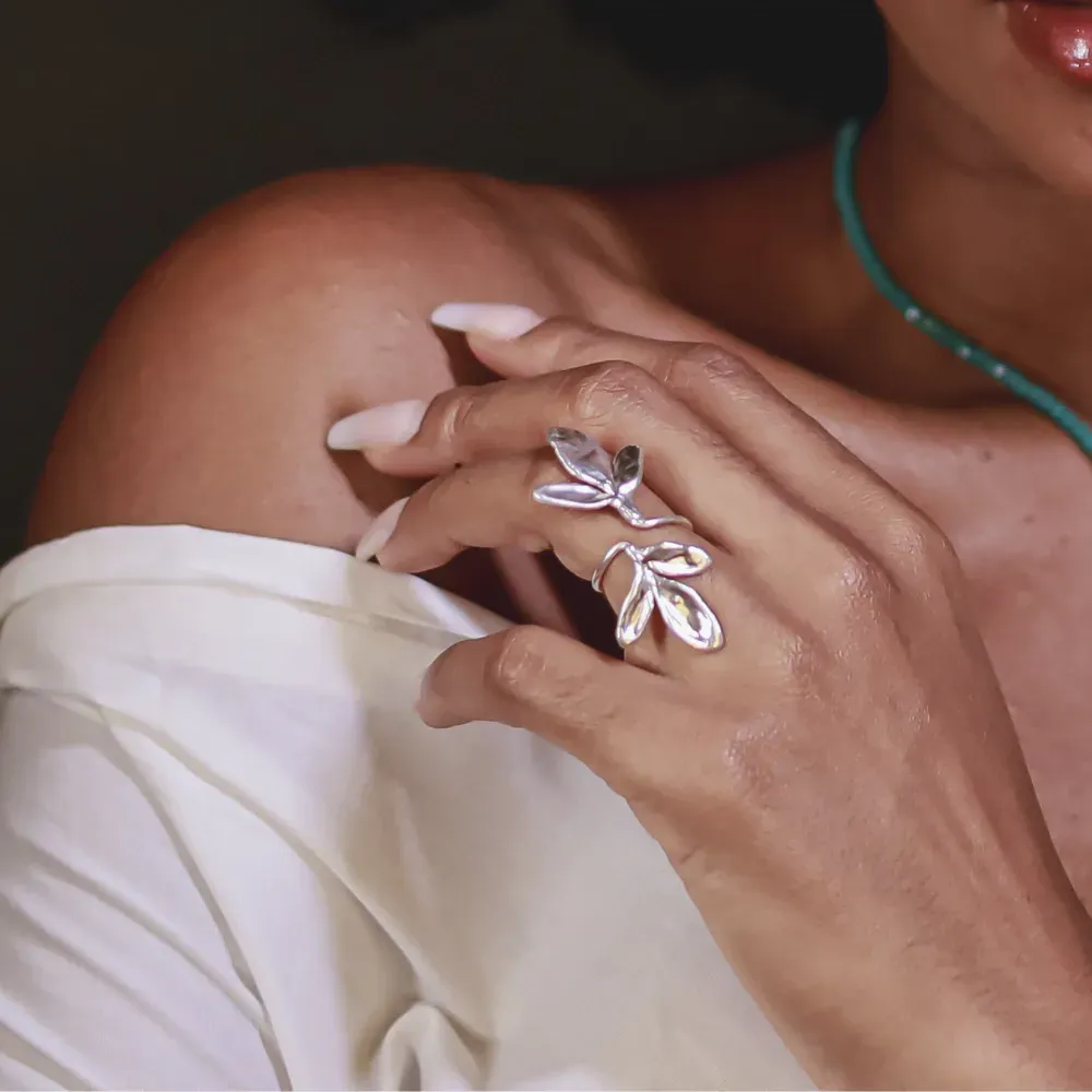 Double Rue Ring -Silver
