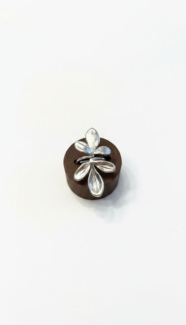 Silver Double Rue Ring