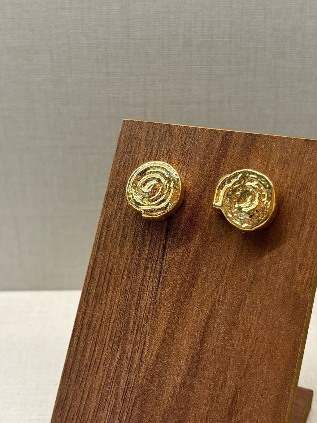 Orange Earring -Gold Mini
