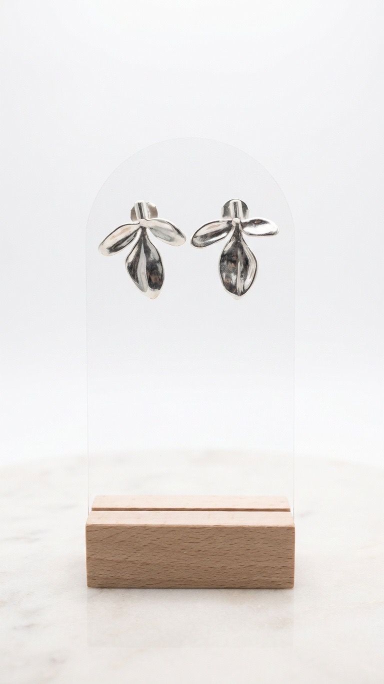 Rue Earrings. MINI -Silver