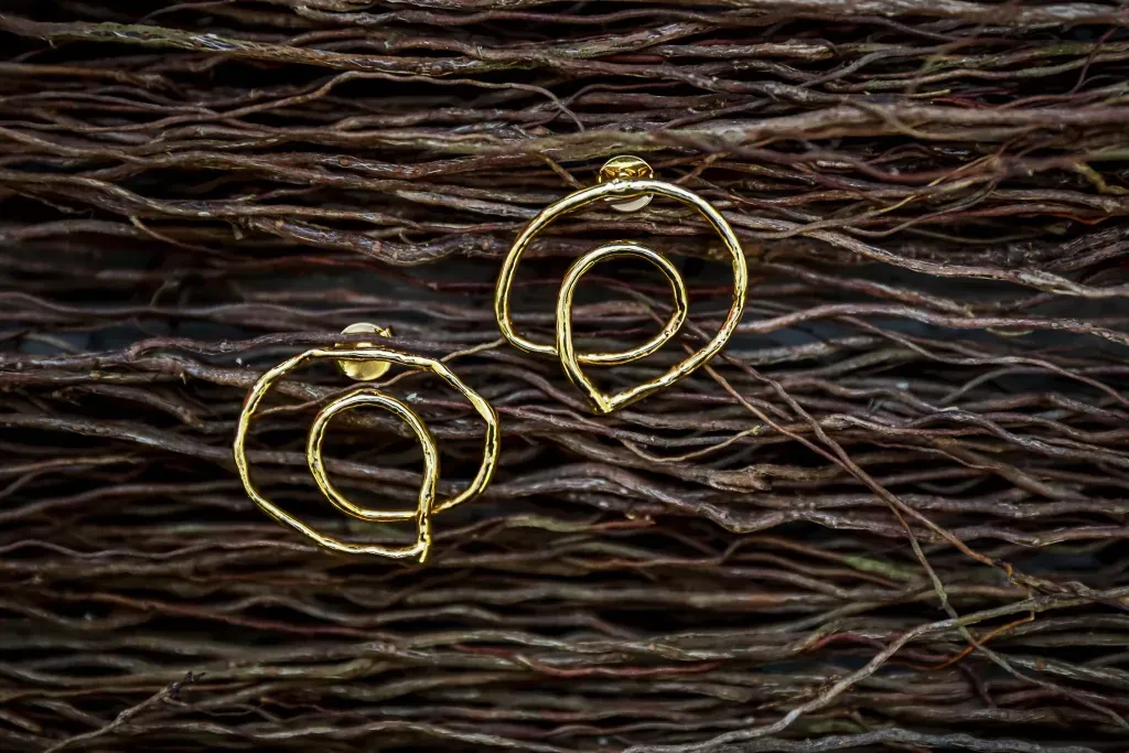 Root Circle Earring - Gold