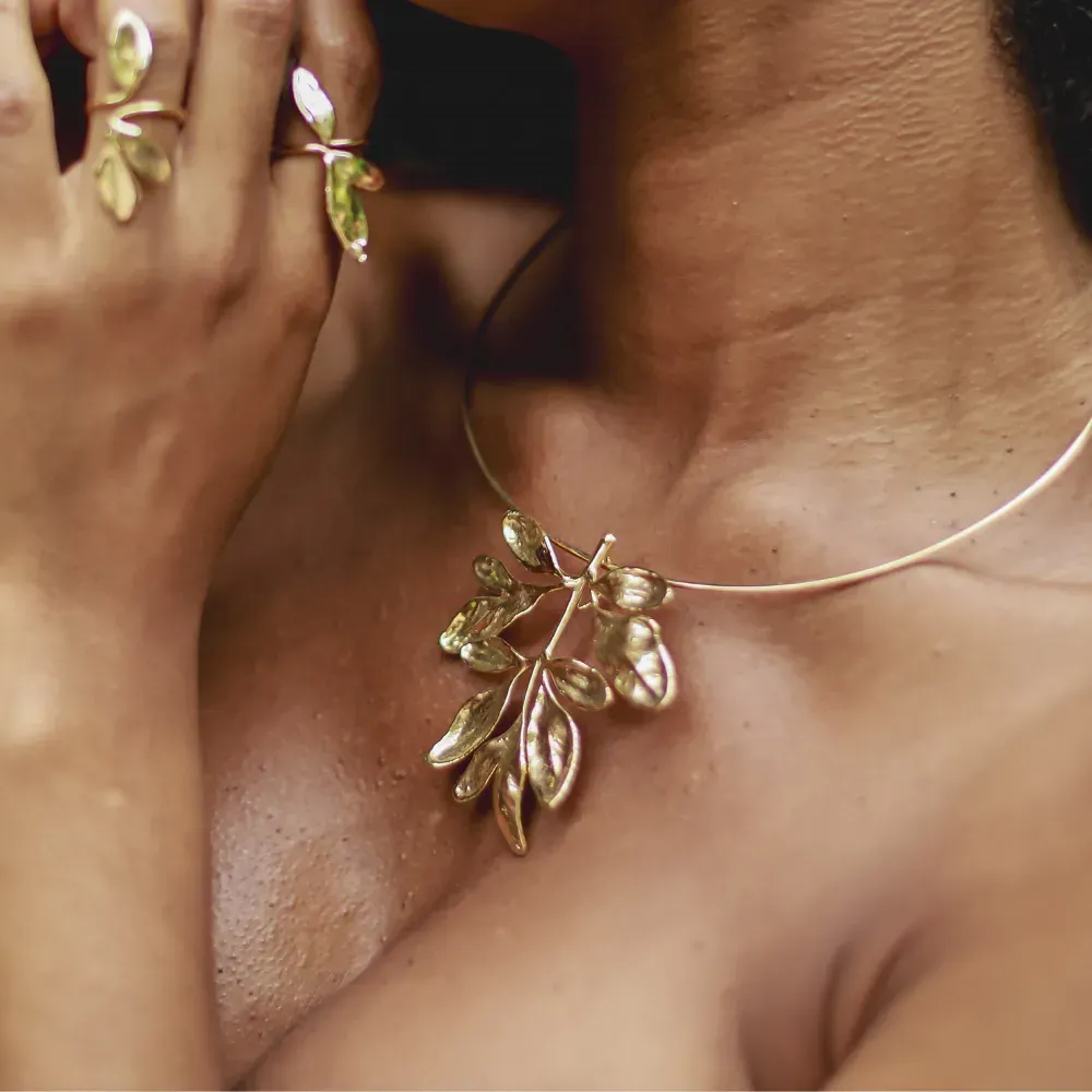 Rue  Branch Necklace - Gold