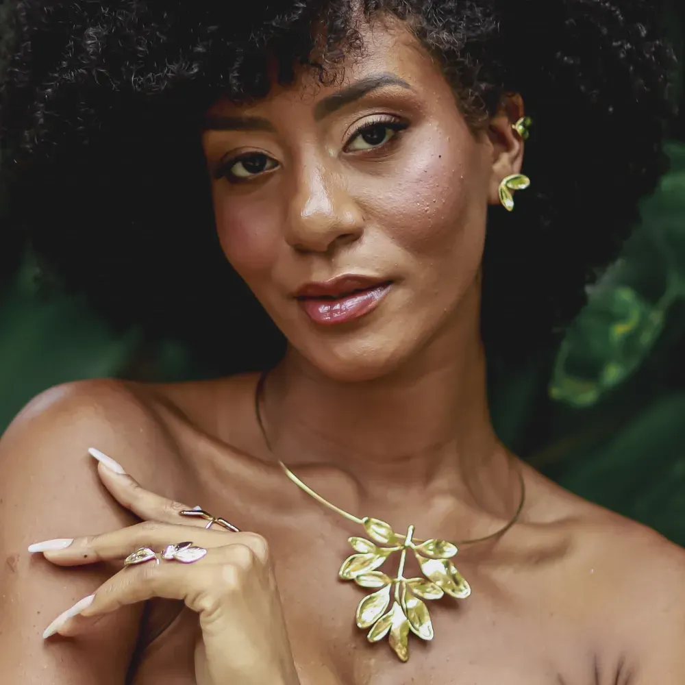 Rue  Branch Necklace - Gold