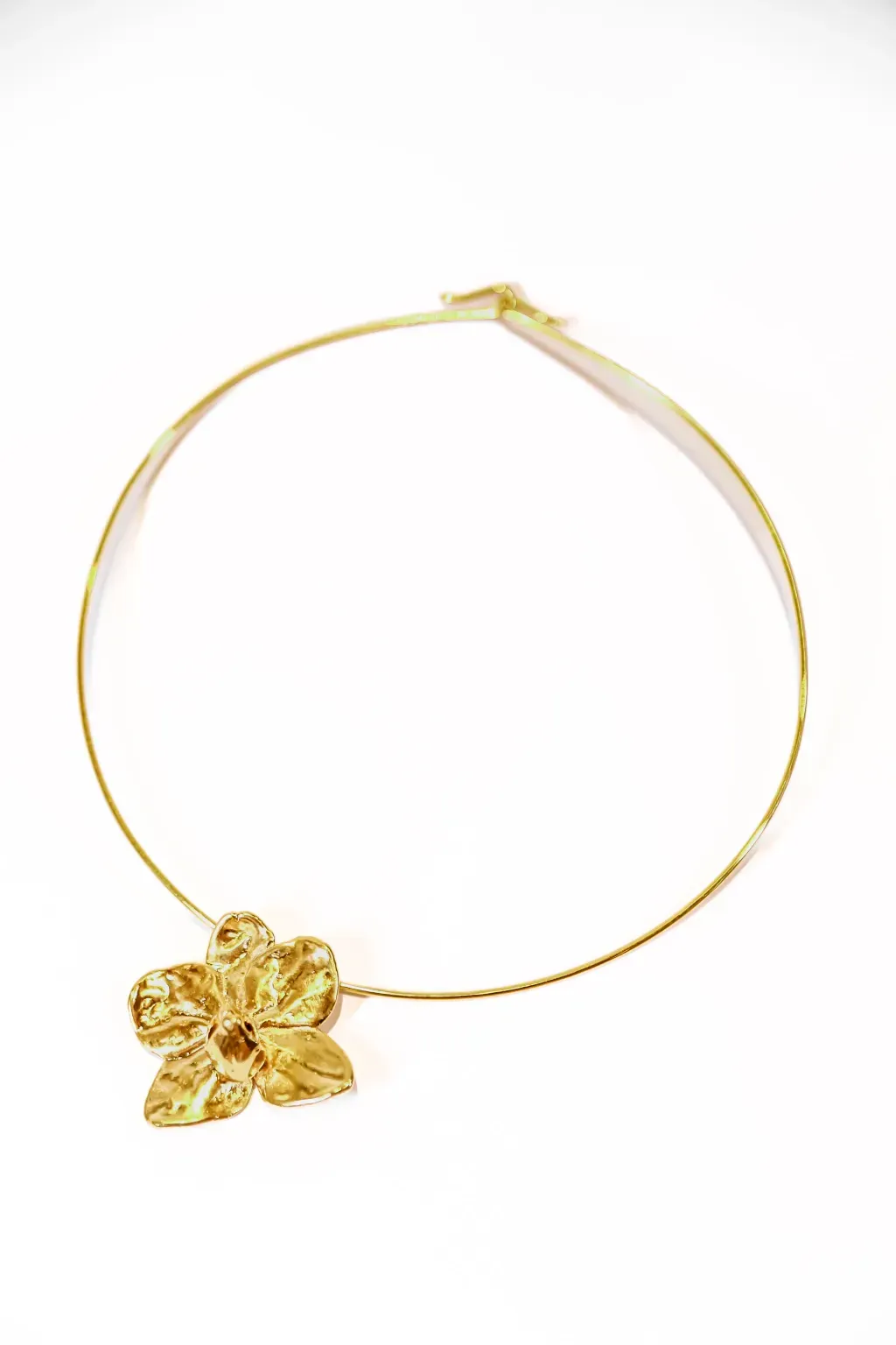 Orchid Pendant | Gold Plated Floral Jewelry
