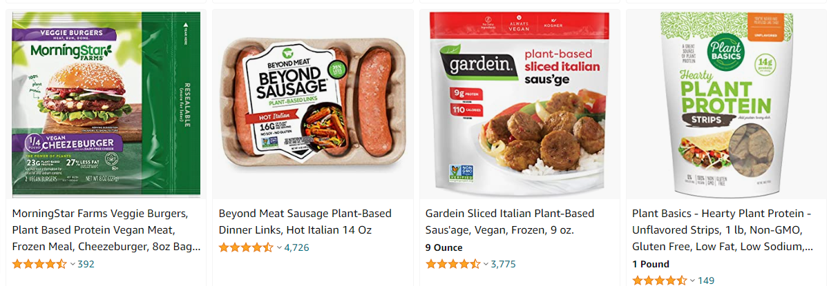 Alternative Vegan Meat from Amazon