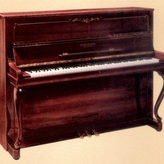 pianoforte antico in legno scuro