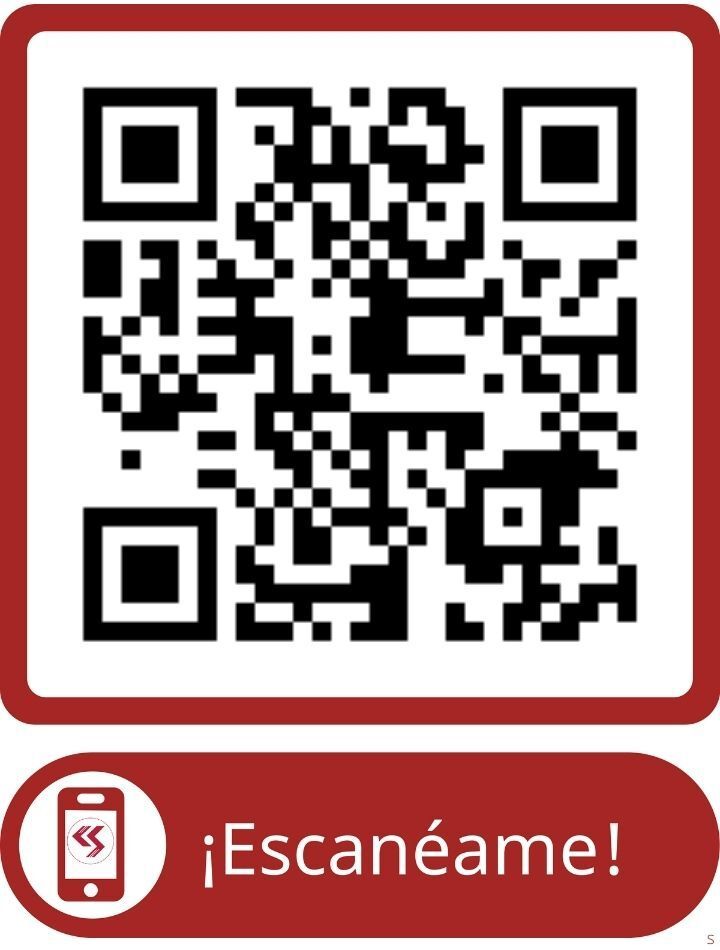 Un codigo qr con un boton que dice escaneame