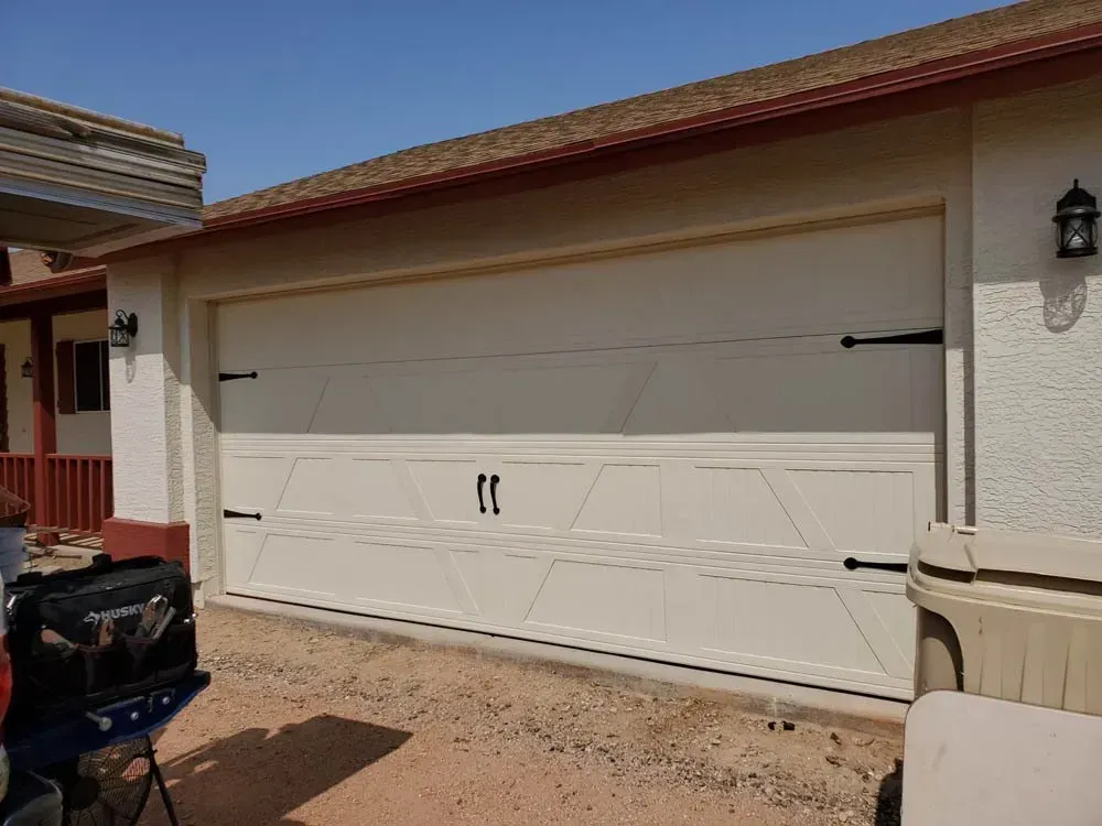 brand new garage door installed