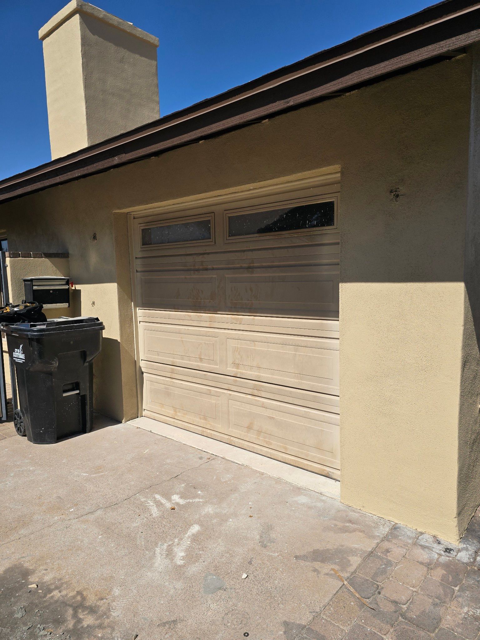 garage Sensor being hit by sun.