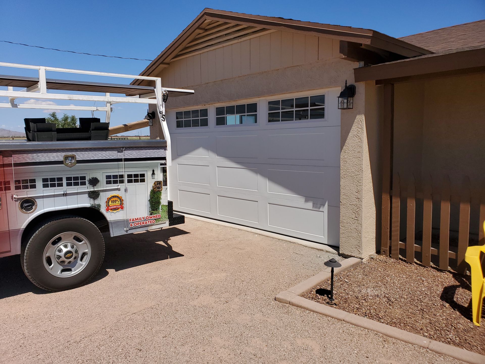 New garage door installed