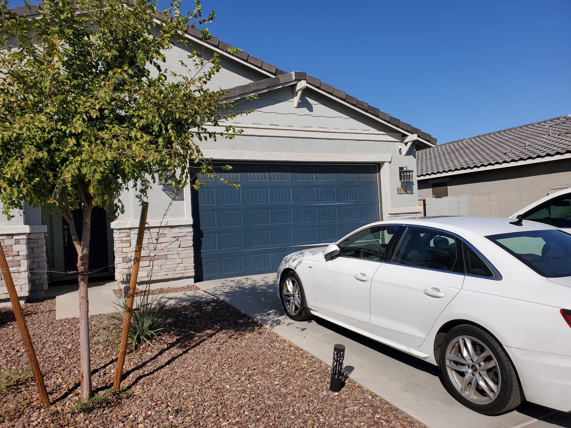 wrecked-garage-door-after-replacement-Scottsdale AZ