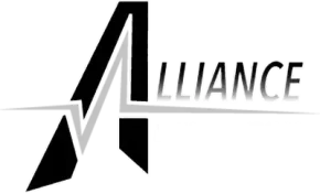Alliance Land Surveyors San Antonio logo featuring a stylized 'A' with the company name in black text.