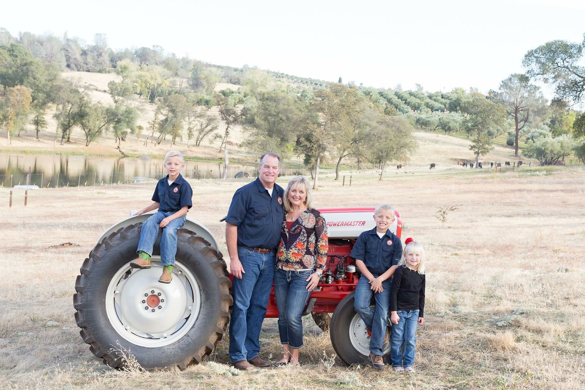 Johansson Family on the ranch in Oroville, CA.