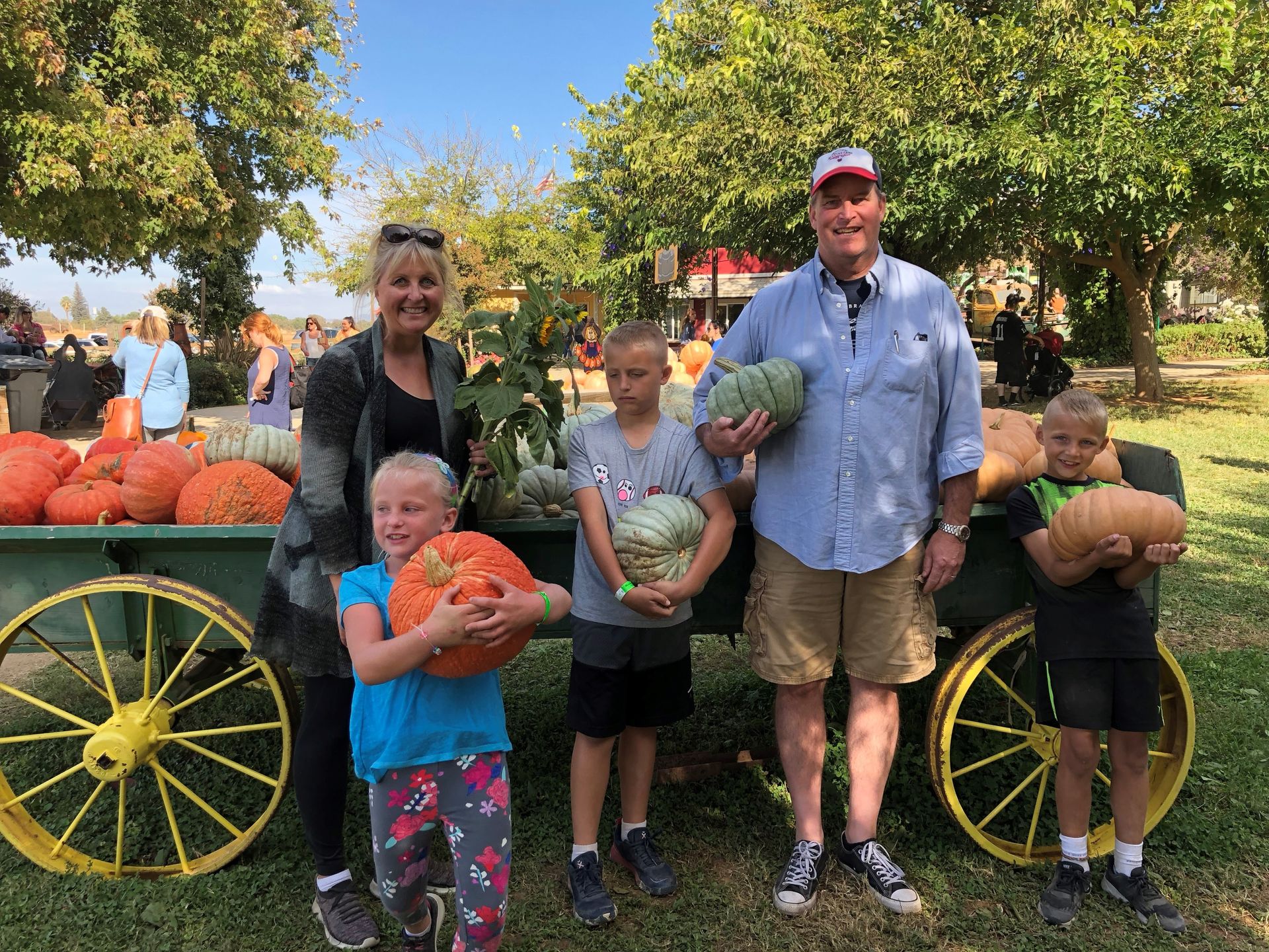 Johansson Family at the pumpkin patch.