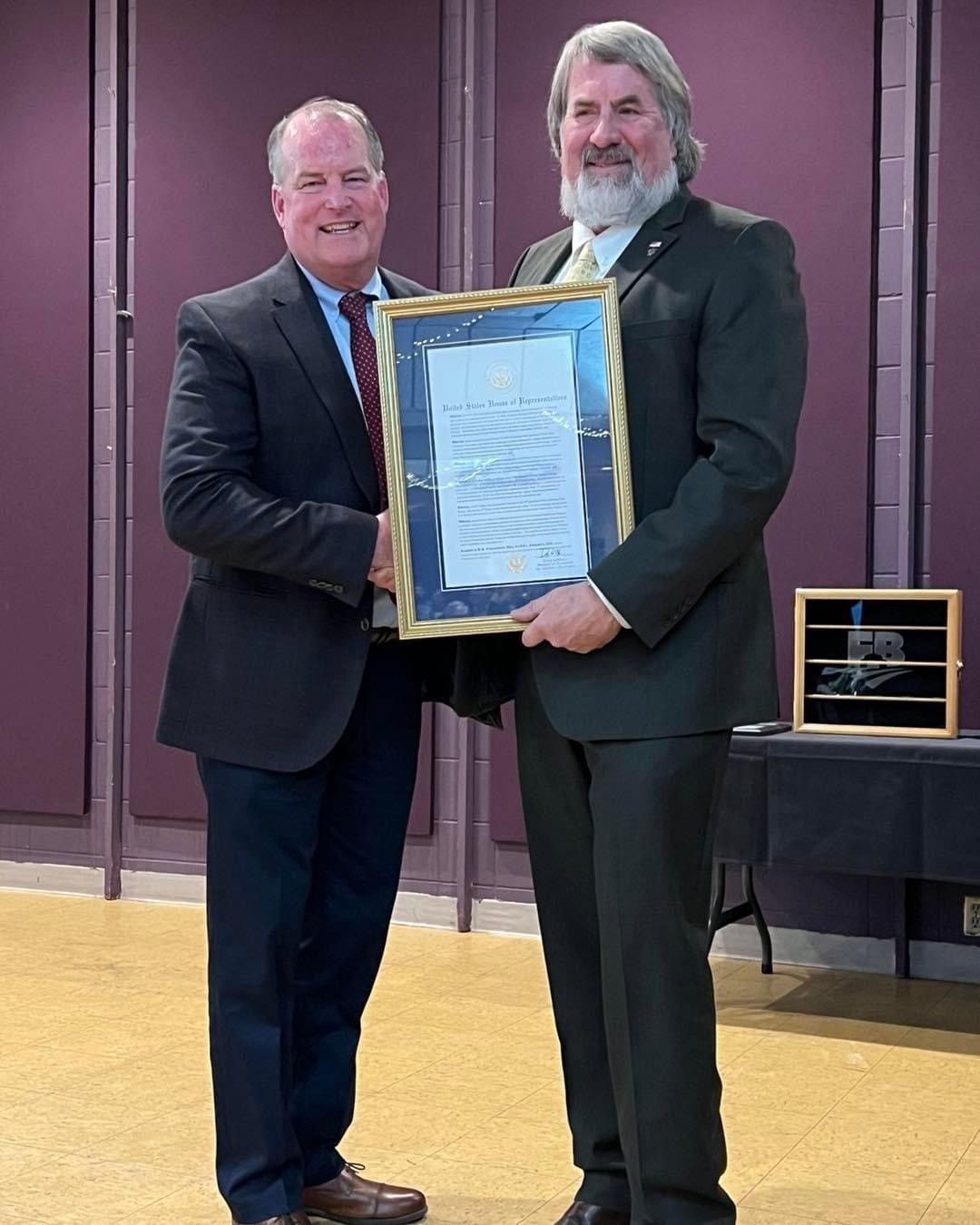 Jamie and Doug LaMalfa as Jamie receives 2024 Butte County Farm Bureau's Member of the Year award.