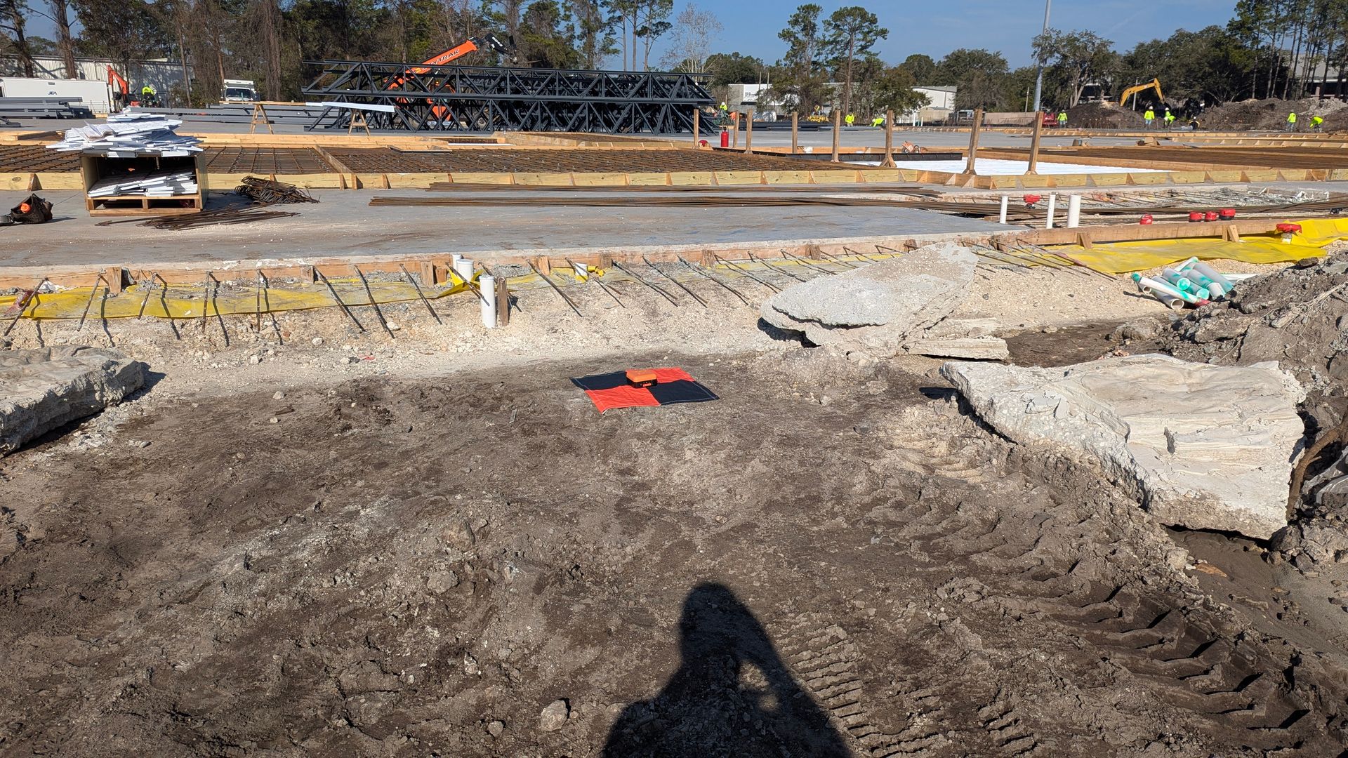 InTerra SmarTarget on the ground of a construction site in Atlanta, GA