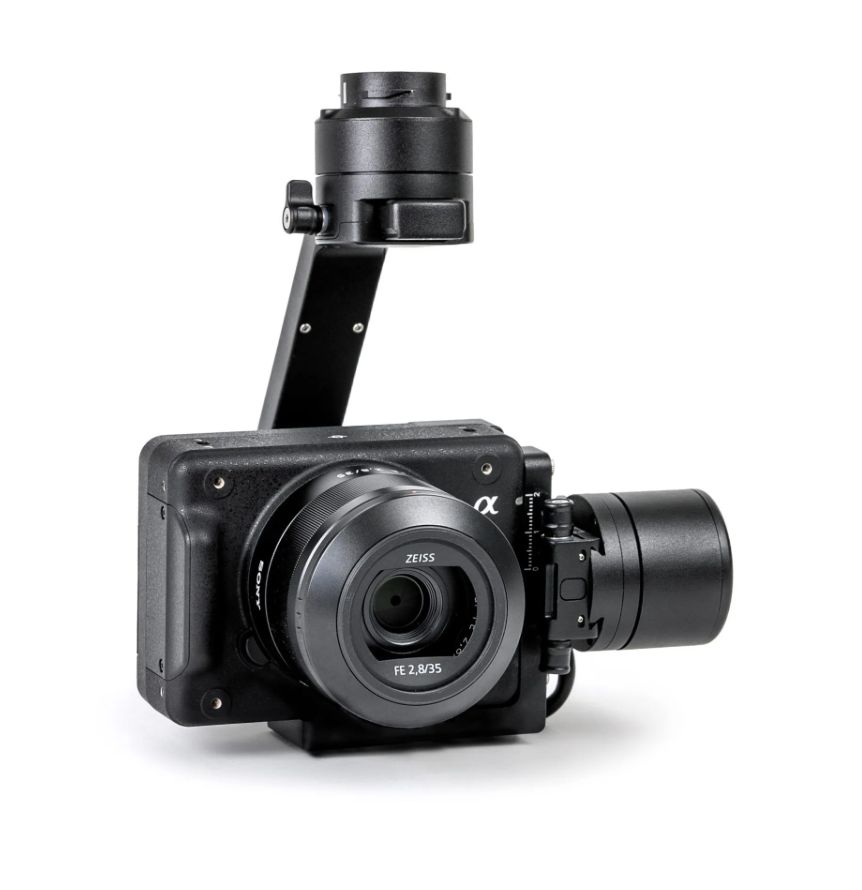 Front view of Sony ILX LR1 camera payload