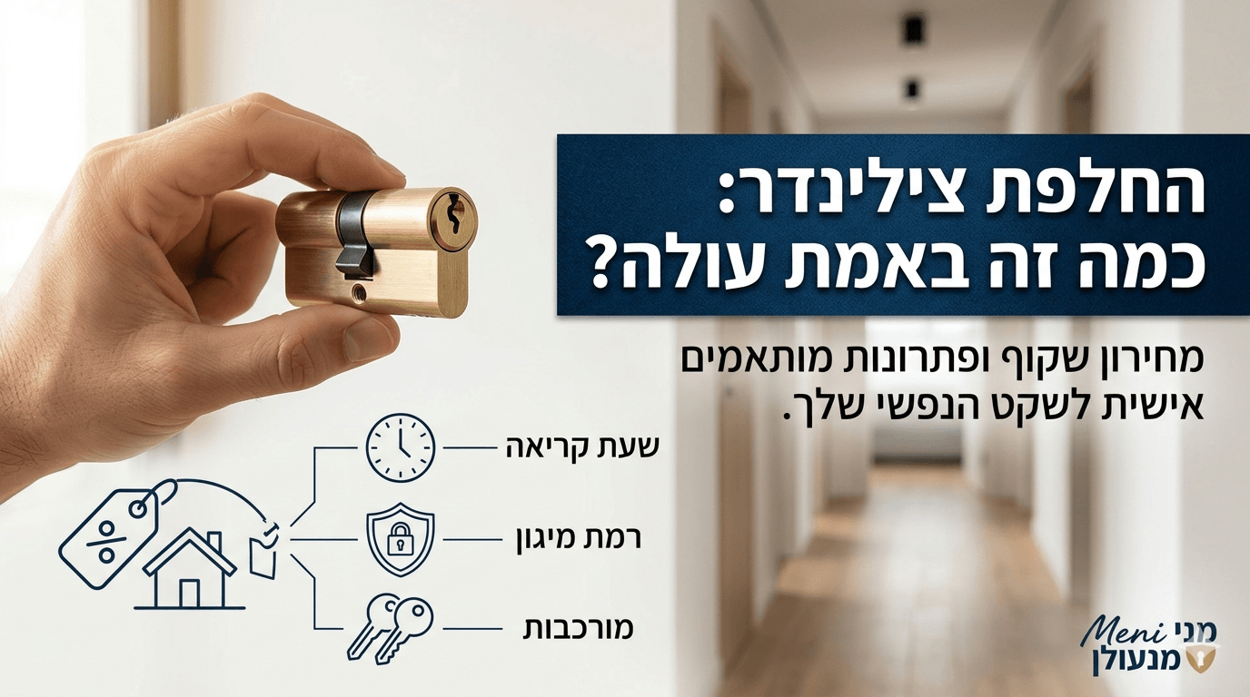 תמונת נושא של המאמר על החלפת צילינדר מחיר 