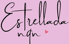 “Estrellada” en letra cursiva negra sobre fondo rosa, con un pequeño corazón rojo.
