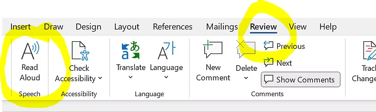Microsoft Word Ribbon With the Review Tab Highlighted — Compago Technologies In Cambridge, TAS
