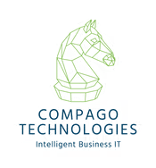 Compago Technologies Logo With a Green Geometric Horse Head — Compago Technologies In Cambridge, TAS