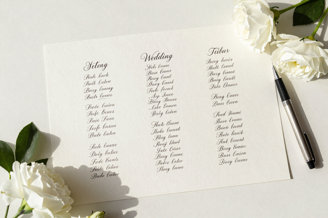Wedding seating chart planning