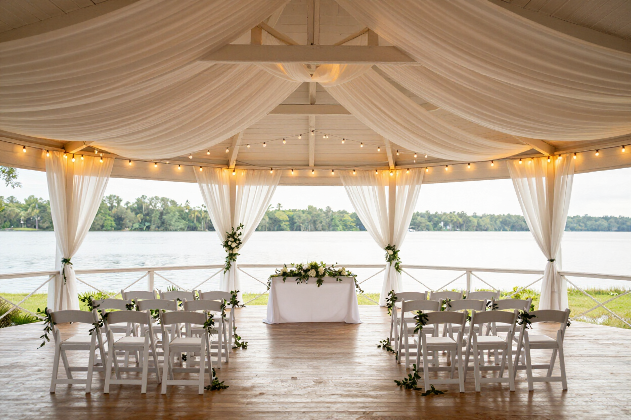 Wedding ceremony pavilion interior