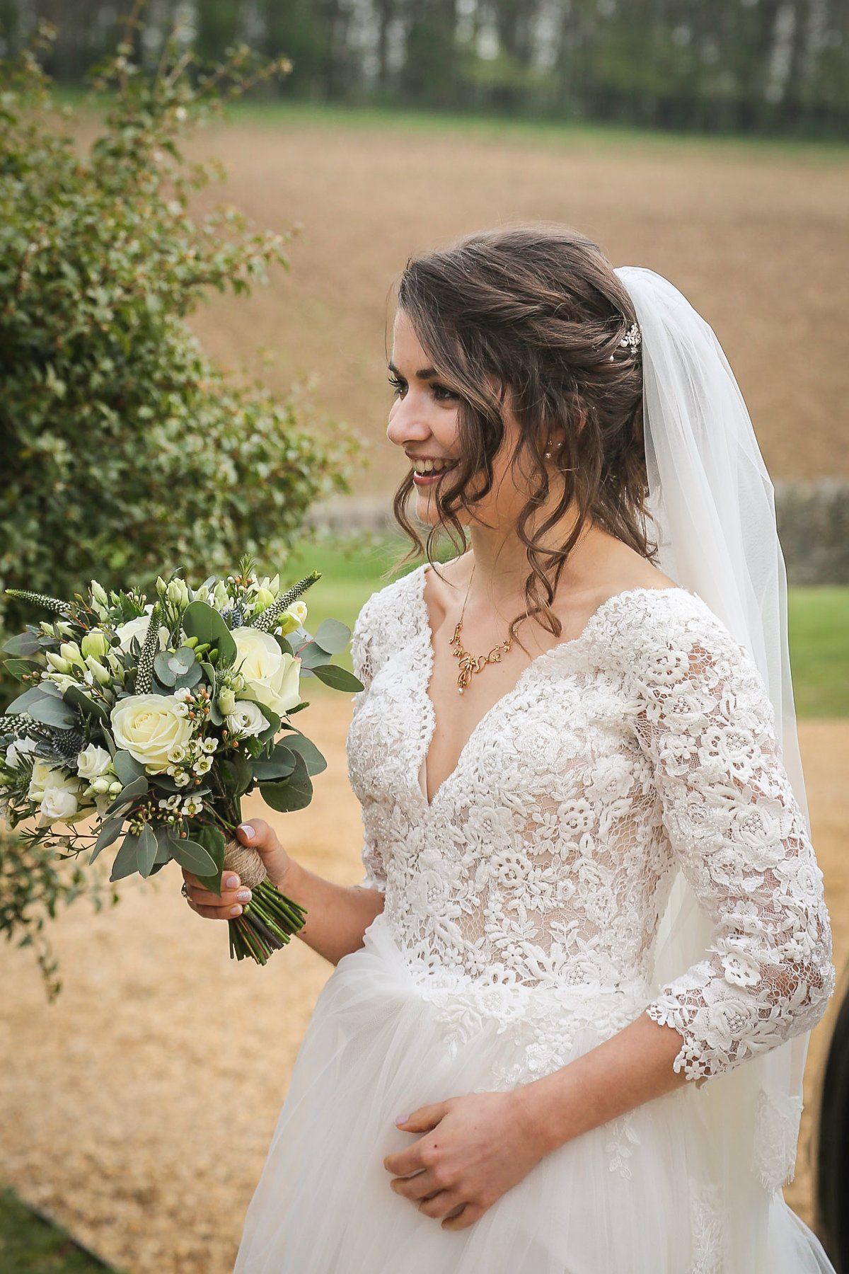 bride with bouquet