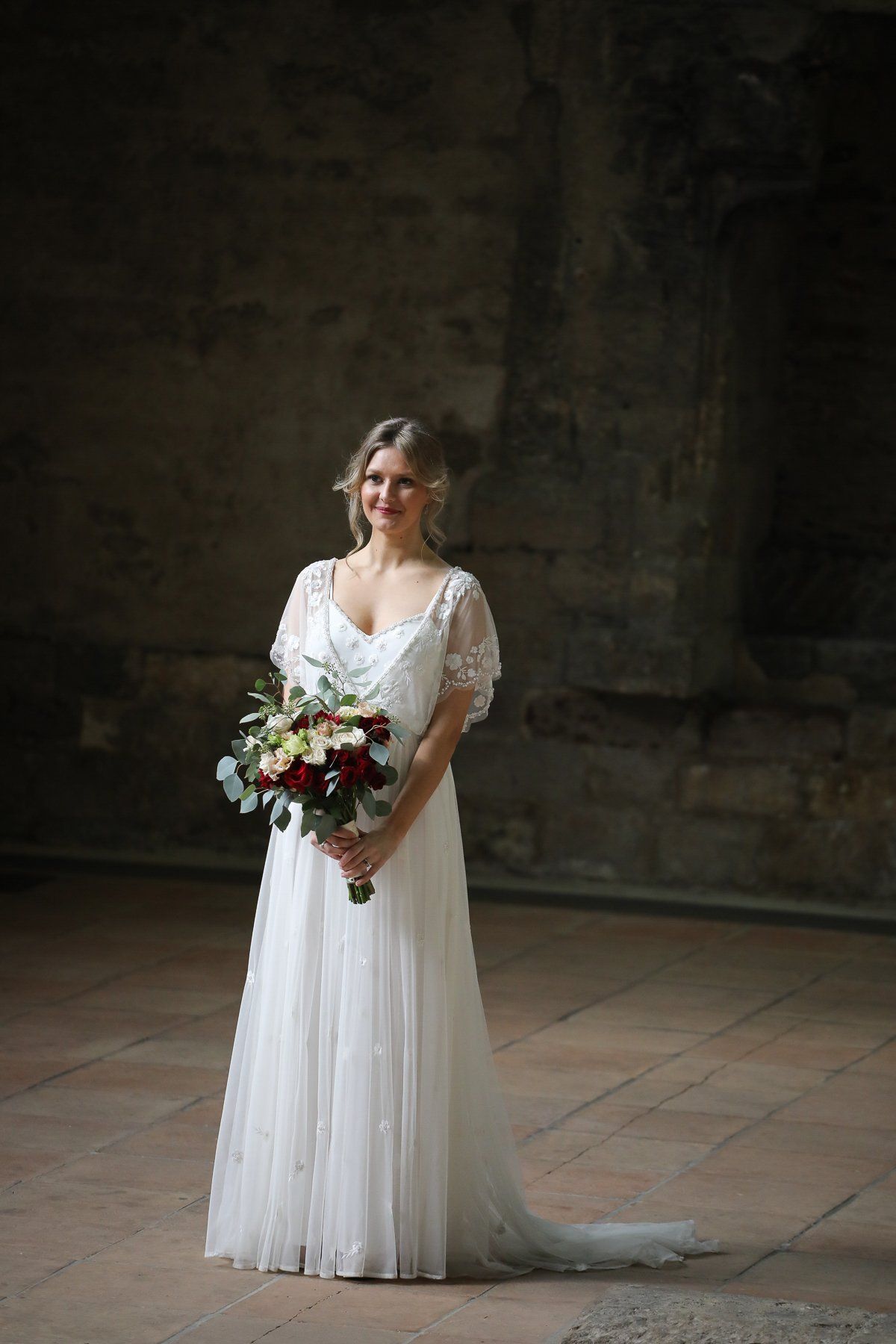 bride with bouquet